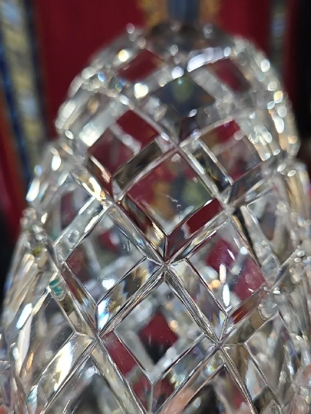 Vintage Kusak Glass Works Hand Cut Crystal Berlin Pattern Bohemian Vase, #1